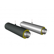 Элементы трубопроводов ППУ ОЦ с выводом кабеля тип 2 Ст3сп 26,8х2,8х125х0,55х48,55х1000 мм ГОСТ 3262-75