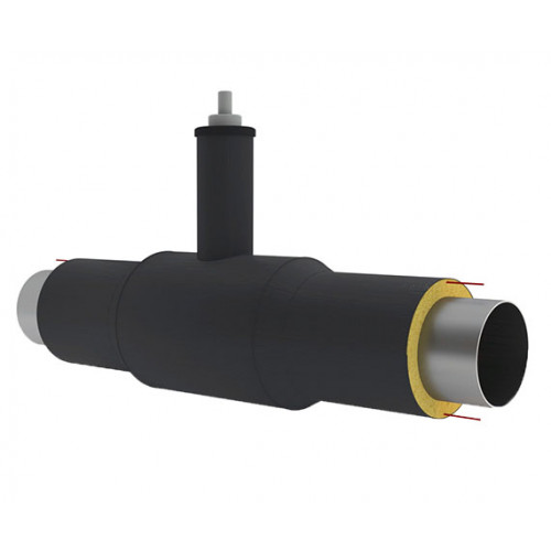 Кран шаровой ППУ ПЭ с МЗИ тип 1 Ст3сп LD 25х3,2х1900 мм ГОСТ 3262-75