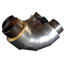 Отвод стальной ППУ ПЭ тип 2 60° Ст3сп 26,8х2,5х140х3х53,6 мм ГОСТ 3262-75