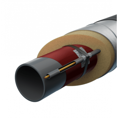 Труба в ППУ изоляции с греющим кабелем в полиэтиленовой оболочке тип 2 Ст3сп Ду20 26,8х2,8 мм ГОСТ 3262-75